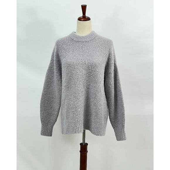 JENNI KAYNE Sz XS Boucle Cocoon Crewneck Pullover Sweater Frost - Picture 2 of 12